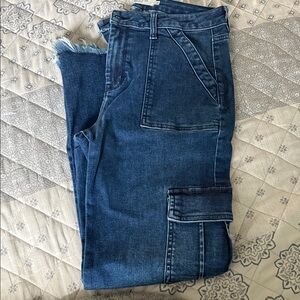 Hidden Quinn Blue Denim Cropped Jeans